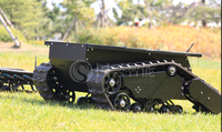 Châssis de robot de lutte contre l'incendie sur roues LEOPARD-02, charge utile de 2000 kg, canon à eau auto-aspergeant, supporte une perche de 8 m, personnalisable