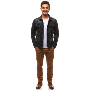 Vestes en jean légères sur mesure pour hommes, respirantes et tricotées pour l'hiver, en différentes couleurs, pour homme, les plus vendues - Product Image 1