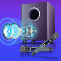 Sistema de Sonido Envolvente Samtronic de 150W para el Hogar, con Micrófono Inalámbrico y Barra de Sonido con Columna