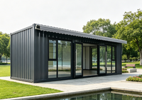 Unité de magasin modulaire commerciale isolée préfabriquée pour kiosque de plage / snack-bar / salon de vacances