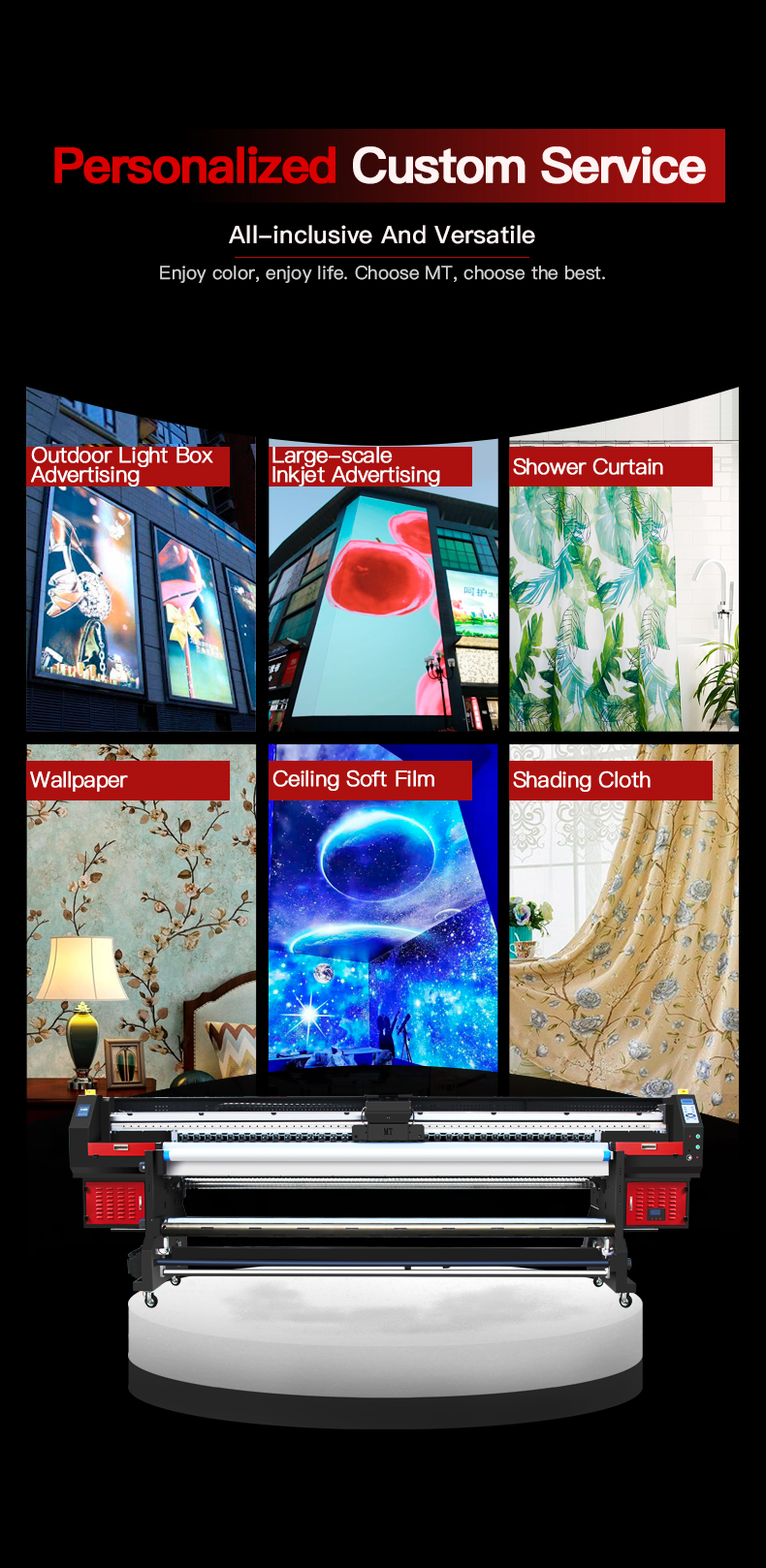 MT Digital UV Roll to Roll Printer MT-UV3204G for Leather printing