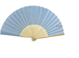 Éventails pliants en tissu blanc avec baleines en bambou pour mariages, cadeaux, souvenirs, cadeaux promotionnels d'entreprise, décoration peinte, musique - Product Image 3