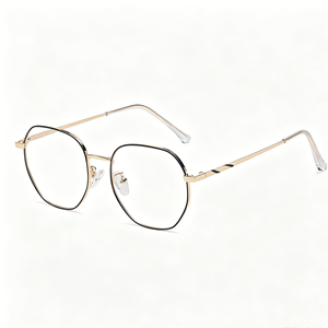 Gafas con Filtro de Luz Azul para Miopía, Diseño Hexagonal, Patrón Geométrico, Montura Completa, Estilo Estudiantil, Unisex, Decorativas - Product Image 1