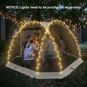 Tente <span class=keywords><strong>tunnel</strong></span> d'extérieur quatre saisons en polyester imperméable 2000-3000mm avec protection solaire et anti-moustiques pour 1-2 personnes, pique-niques et camping - Product Image 4