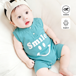 ชุดรอมเปอร์เด็กอ่อนและเด็กวัยหัดเดิน แขนกุด ผ้าฝ้าย สำหรับฤดูร้อน - Product Image 6