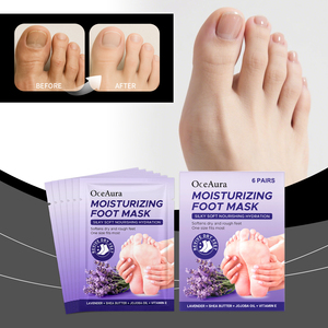 Masque hydratant pour les pieds à la lavande, marque privée OEM, élimination des peaux mortes, blanchiment des talons, soin des pieds anti-crevasses - Product Image 4