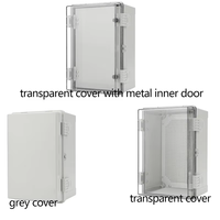 Boîtier de distribution extérieur étanche IP66 en ABS avec couvercle gris ou transparent