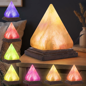 Lampe en sel de l'Himalaya sculptée en forme de cône, mini USB, de qualité supérieure, rose naturel, écologique, export premium, sel Demaro, Feng Shui - Product Image 1