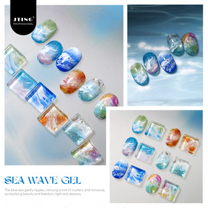 เจลแต่งเล็บ JTING Fluid Sea Wave สีขาว ลายคลื่นทะเล  แบบลูกไม้  สำหรับตกแต่งเล็บ  ปราศจากสาร HEMA/TPO  ใช้กับยูวีเจล สำหรับร้านทำเล็บ - Product Image 3