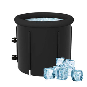 Baignoire à glace portable avec double robinet, piscine pliable pour bain froid, pour la récupération des athlètes, grande cuve à glace pour la cryothérapie en extérieur - Product Image 3