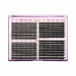 Pestañas en Racimos Individuales 30D 40D 50D de Fibras Sintéticas, Set de Pestañas Postizas para Kit de Extensión DIY - Product Image 3