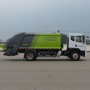 Truk CIMC LINYU truk pemadat sampah sisi belakang pemuat 4X2 14cbm lengan ayunan truk pengait Diesel produsen truk angkat - Product Image 1