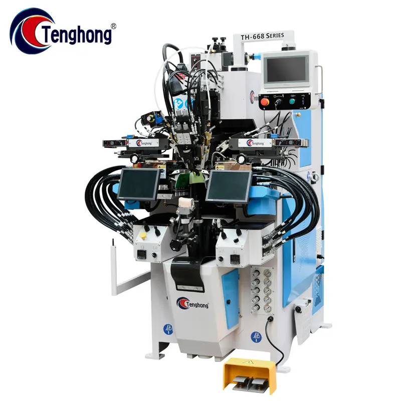Tenghong-máquina de TH-668MA para la fabricación de zapatos, Control de memoria hidráulico, automática, de larga duración