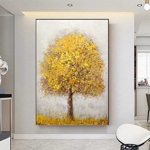 100% peint à la main grande taille Fortune <span class=keywords><strong>arbre</strong></span> décor <span class=keywords><strong>peinture</strong></span> à l'huile toile photo <span class=keywords><strong>abstraite</strong></span> or <span class=keywords><strong>arbre</strong></span> à la main mur Art <span class=keywords><strong>peinture</strong></span> - Product Image 3