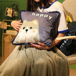 Manta de franela 3 en 1 Suncan a precio económico, manta de <span class=keywords><strong>aire</strong></span> acondicionado con diseño de dibujos animados y almohada. - Product Image 5