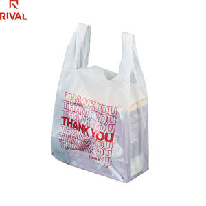 ถุงพลาสติก HDPE/LDPE ราคาถูก สำหรับใส่ของช้อปปิ้ง/ซื้อของชำ/ขายปลีก  แบบเสื้อยืด  พร้อมพิมพ์โลโก้ตามสั่ง - Product Image 2