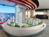 Yüksek Katlı Şehir Binası Modeli 3D Baskılı Ev Emlak Geliştirme Minyatür Emlak Mimari Ölçekli Model