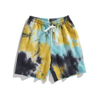 Pantaloncini personalizzati da spiaggia Tie-dye Hot pantaloncini da uomo di marca giapponese di moda pantaloni da palestra larghi in cotone per pantaloni sportivi da basket da uomo per ragazzi