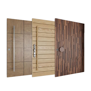 Puerta Pivotante de Madera Maciza de Estilo Americano Moderno Contemporáneo <span class=keywords><strong>Nordi</strong></span>, Entrada Principal Antirrobo para Casas y Villas Modernas - Product Image 4