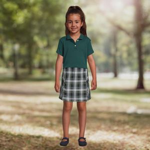 Camiseta Polo de Manga Corta para Niñas FOXA, 100% Algodón, Uniforme Escolar - Product Image 4