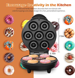 Machine à mini-beignets facile à utiliser - Antiadhésive, prépare 7 beignets en même temps, idéale pour les petits déjeuners et les moments de pâtisserie amusants pour les enfants - Product Image 6