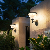 Lampe murale solaire LED ZC BD0804 2W avec panneau mono en aluminium PC, étanche IP65, pour extérieur et jardin, fabrication usine