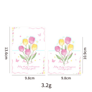 Tarjeta de Felicitación Creativa 3D Pop-up con Ramo de Flores, Tarjeta de Agradecimiento para el Día de la Madre, Día de San Valentín, Venta al por Mayor de Fábrica, Personalizada - Product Image 6