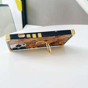 Motif de <span class=keywords><strong>coque</strong></span> de luxe pour <span class=keywords><strong>iPhone</strong></span> 17Air <span class=keywords><strong>coque</strong></span> de téléphone 16pro support de bague en diamant 15max bord <span class=keywords><strong>carré</strong></span> 14plus housse de protection antichoc - Product Image 4