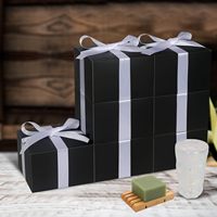 Boîte d'emballage noire personnalisée pour l'emballage de lunettes de soleil, l'emballage de savon artisanal, l'emballage de parfum et l'emballage alimentaire