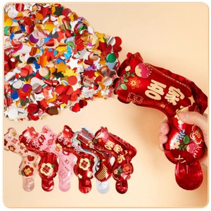Handheld Inflatable <b>Confetti</b> <b>Cannon</b> Cylinder Shape Manual Driven Disposable For Chinese New Year Wedding Party Atmosphere - Product Image 5