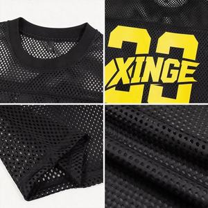 T-shirt en maille ajourée imprimé sérigraphié pour homme, coupe ample personnalisée, 100 % polyester, style streetwear, collection 2026, offre spéciale - Product Image 2