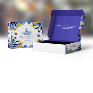 Vente en gros de boîtes à cosmétiques recyclables en papier couché à montage automatique, éponge d'expédition personnalisée pliable pour le commerce électronique - Product Image 1