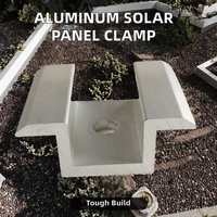 Support de fixation intermédiaire pour panneau solaire en aluminium, surface anodisée, écologique, pinces de fixation pour panneaux solaires, résistance au vent de 60 m/s, charge de neige de 1,4 KN/M2