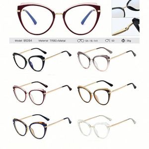 Nuevas Gafas de Moda con Montura de Ojo de Gato Coloridas para Mujer, TR90, Anti Luz Azul, para Computadora, 2021 - Product Image 6