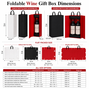 Boîte cadeau en carton pliable personnalisée avec poignée, boîte d'emballage de luxe gaufrée pour le vin, les parfums, les cosmétiques <span class=keywords><strong>et</strong></span> les cadeaux créatifs - Product Image 3