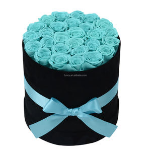 هدايا عيد الحب الأم علبة اسطوانية بالجملة استقرت الخلود اللانهاية الأبدي المحفوظة إلى الأبد الورود الزرقاء - Product Image 5