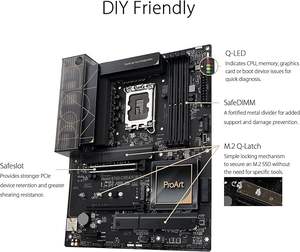 PROART B760-CREATOR D4-Motherboard-Sockel Intel LGA1700 (ATX, PCIe 5.0, DDR4-Speicher, 3x <span class=keywords><strong>M</strong></span>.<span class=keywords><strong>2</strong></span>, USB 3.<span class=keywords><strong>2</strong></span> Gen2x2, - Product Image 3