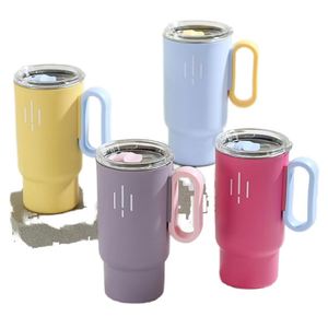 Mug à café en acier inoxydable 304, grande capacité, isotherme chaud/froid, cadeau élégant et tendance, avec poignée, portable, pratique, thermos sous vide 6 - Product Image 1