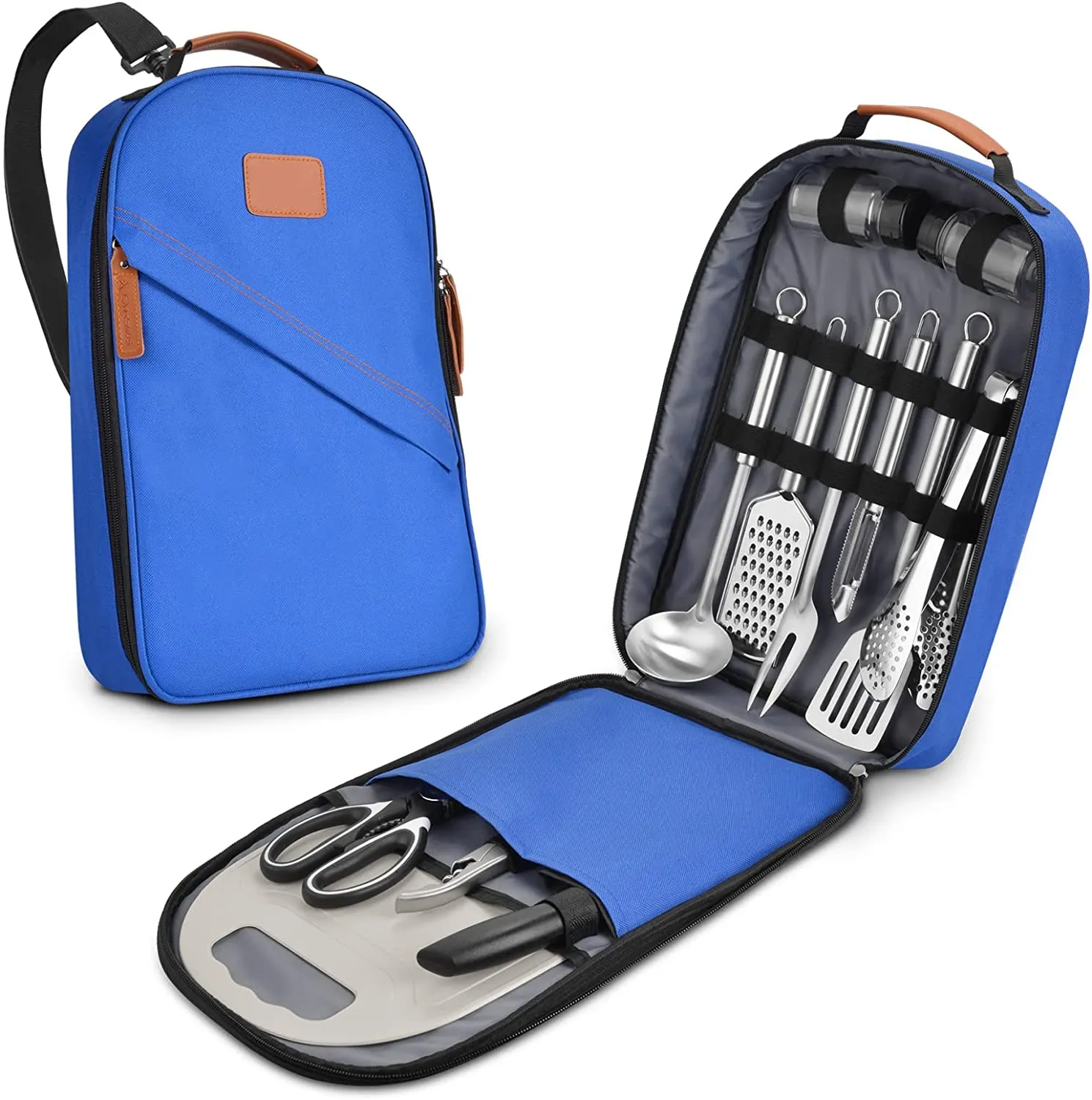 Portable Utensils Travel Camping Cutlery Utensil Picnic Set Camping Kitchen Cooking Utensil Set for Backpacking BBQ Camping