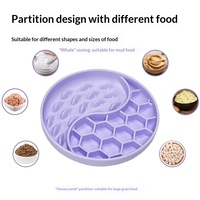 Gamelle anti-glouton universelle en silicone écologique pour chats et chiens, motif nid d'abeille baleine, protection du cou