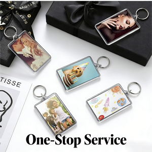 Llavero Acrílico Transparente Personalizado con Marco para Foto, Inserto para Foto o Imagen, Anillo para Llaves en Blanco - Product Image 2