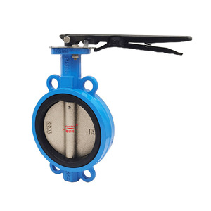 YueMeiTe Wafer Butterfly Valve Cast Iron Soft <b>Seal</b> Handle Operated For Water Two Way Adjust 3 Years Warranty - Product Image 1