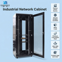 Armoire serveur réseau murale intérieure Hahao 42U 19 pouces IP54 avec porte en verre, 6 prises, gestion des câbles, 220V