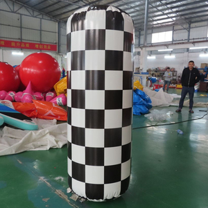 Bouées cylindriques gonflables géantes noires et blanches en vinyle pour sports nautiques scolaires et natation - Product Image 1