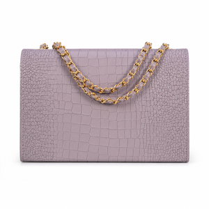Sac à main classique pour femme, indispensable, en cuir vegan effet croco, multi-poches, avec rabat magnétique, sac à bandoulière - Product Image 5