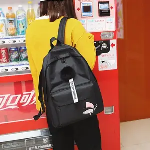 Kbw372 caliente nueva tendencia bolso de hombro de lona de gran capacidad hojas decoradas mochila de viaje moda estudiante mochila para mujer