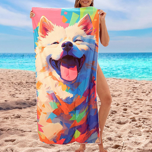 Serviette de plage pliable 2 en 1 convertible avec poche de rangement, serviette de bain de voyage pliable avec <span class=keywords><strong>sac</strong></span> inté<span class=keywords><strong>gr</strong></span>é - Product Image 6