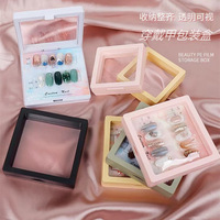 Carte de couleur personnalisée noir blanc clair presse sur les ongles étui rose vide faux ongles affichage porter des ongles boîte d'emballage conteneur