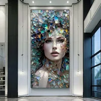 Art mural abstrait classique, portrait de femme coloré, impression sur toile HD imperméable, poster pour la maison, le salon, la chambre