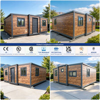 Maison préfabriquée extensible en conteneur de 20 pieds ou 30 pieds, durée de vie de 50 ans, 2 chambres, moderne, pliable, empilable, personnalisée, clé en main, bungalow